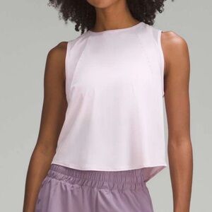 Lululemon sculpt cropped tank top pleated size 8 meadowsweet pink merk nwt